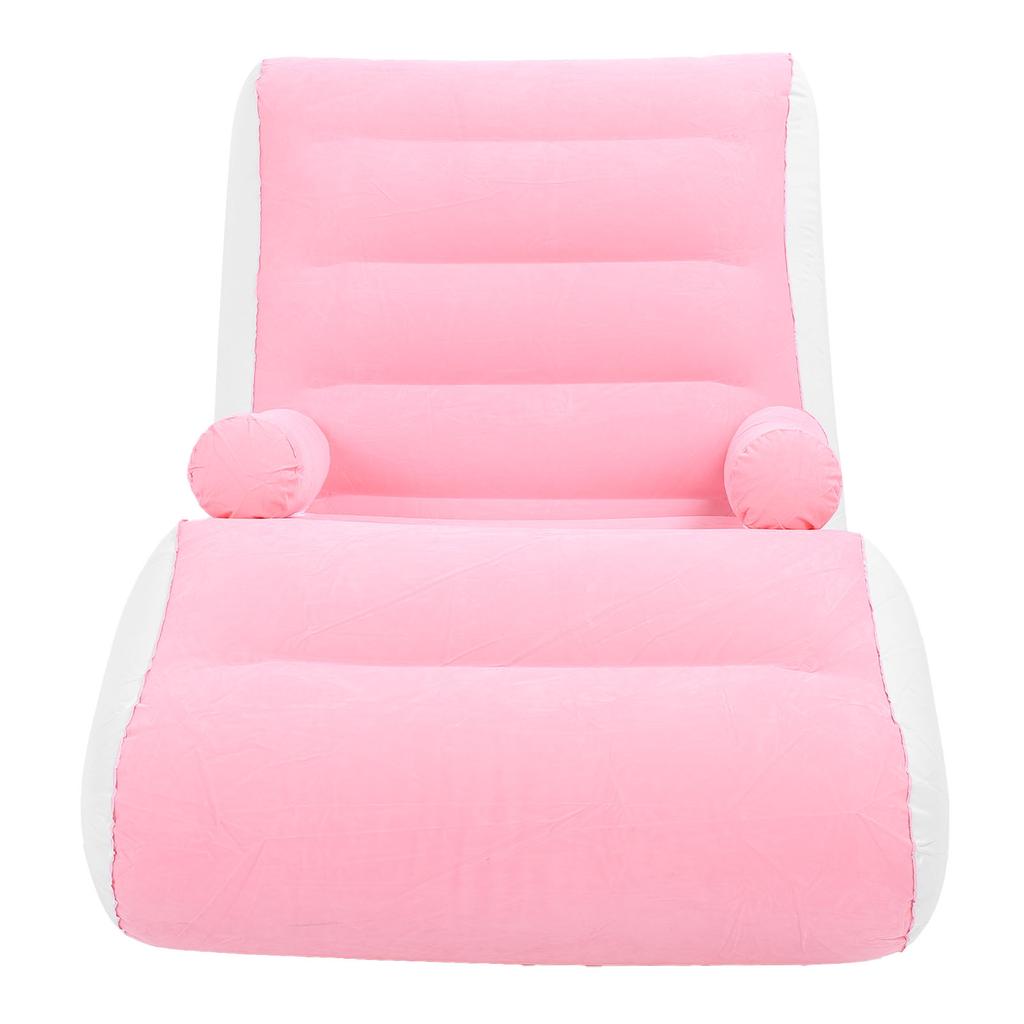 Inflatable Sofa Bed, Portable Foldable PVC Soft Flocking Blow Up Couch Fast Inflation Lounge Ch  Sofa Suitable for Indoor Living Room Gaming Bedroo