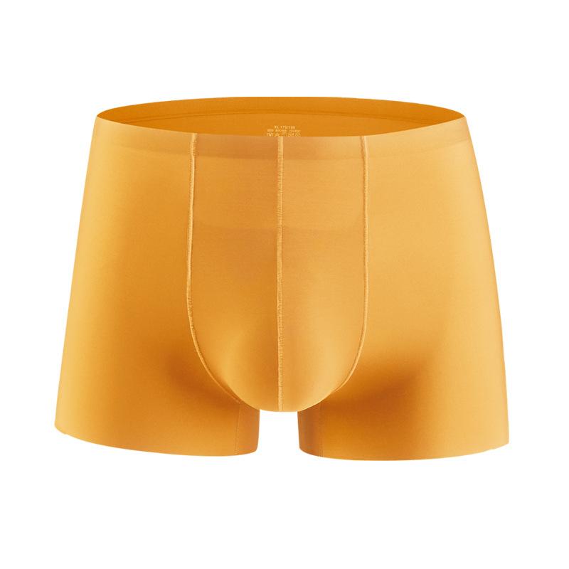 Мужское бесшовное нижнее белье Ice Silk, летние быстросохнущие боксеры, легкие и дышащие, эластичные, удобные, модные брюки