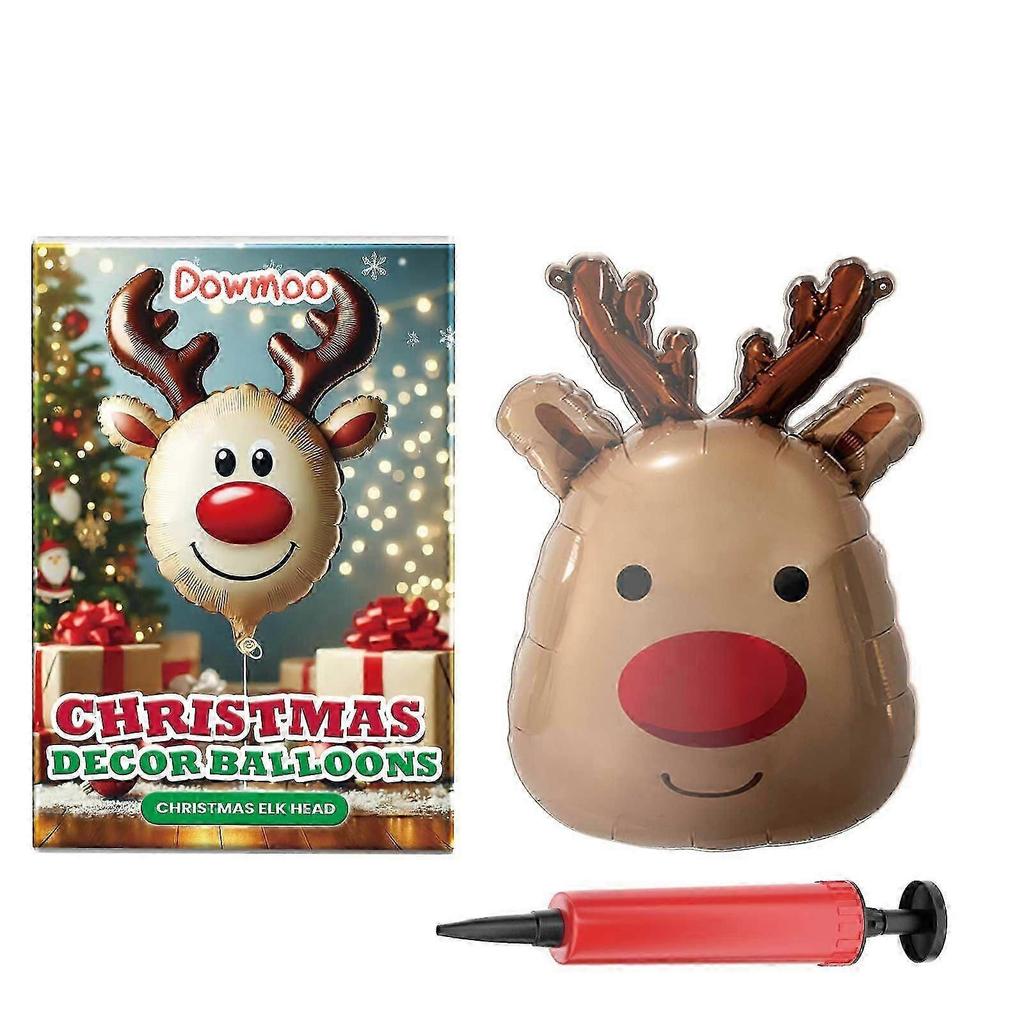 Durable Christmas Balloons Set - Santa, Reindeer & Snowman, Easy Inflate, Long-Lasting Holiday Decor