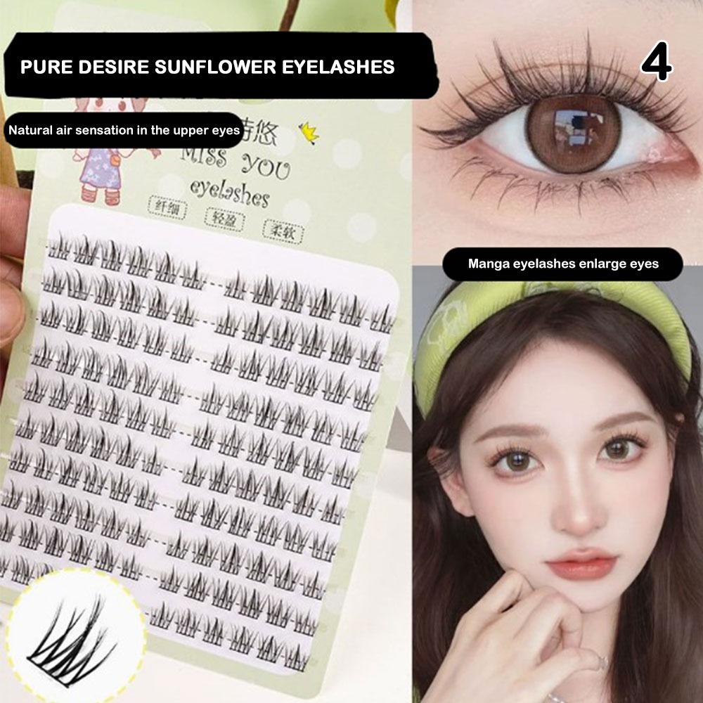 10 рядов накладных ресниц имитация феи аниме ресницы новые натуральные ресницы манга