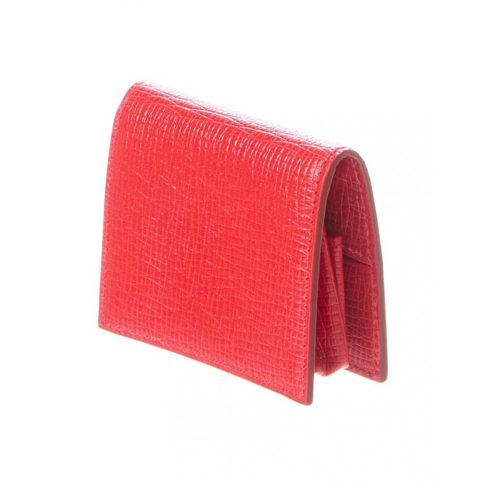 Salvatore Ferragamo Ferragamo Logo Leather Coin Purse Red