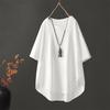 Oversized Round Neck T-Shirts for Women Spring Summer Cotton T-Shirts Solid Color Pullover Tees Loose Fit Tops