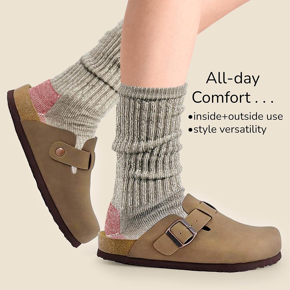 Модные кожаные мюли с улыбкой для женщин и мужчин, сабо, тапочки, мягкая пробковая стелька, замшевые сабо, удобная обувь-картошка с поддержкой свода стопы, домашняя обувь