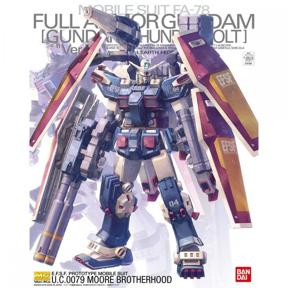 Мобильный костюм MG Gundam Thunderbolt Full Armor Gundam Ver.Ka (ГУНДАМ THUNDERBOLT версия) Пластиковая модель с цветовой кодировкой в ​​масштабе 1100.