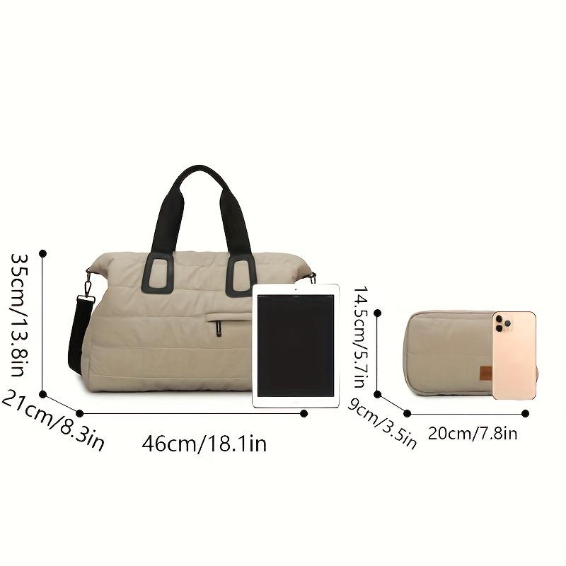 Набор из 2 женских сумок-тоут большой вместимости с мягкой подкладкой для путешествий, модные зимние стеганые сумки, дизайнерские сумки через плечо для женщин