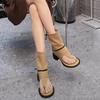 Internet Celebrities Toe Roman Style High-heeled Sandals Women's 2025 New Summer Two Wear Open-toed Thick Heel Cool Boots Temperament Women's Shoes