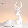2 шт. настольный орнамент оленя смоляные фигурки оленя стоящего оленя и лежащего оленя скульптура для домашнего офиса стол декор