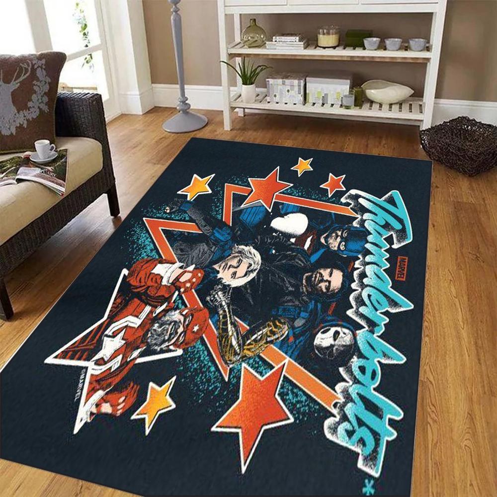 DISNEY Marvel Thunderbolts Living Room Decorative Rug Sofa Coffee Table Non-slip Mat Winter Soldier Boy Bedroom Decor Rug