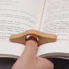 Деревянный держатель для книги на палец Эргономичный зажим для страниц для чтения одной рукой Массив дерева Кольцо для пальца Портативный настольный гаджет для чтения Уникальный подарок для любителей книг