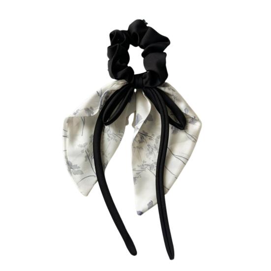 Атласные резинки для волос для женщин и девочек, держатель для хвоста, эластичная длинная лента, декор в виде банта, длинная вьющаяся тонкая повязка для волос, аксессуары для волос