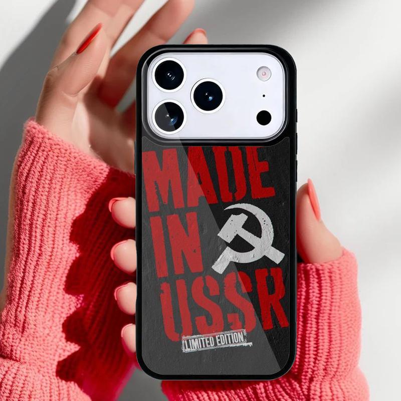 CCCP Soviet Union Russia soft Phone Case for iPhone 17 16 15 14 13 Pro Max Back Cover for 12 11 Pro Coque