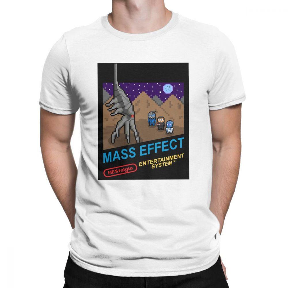 Cotton Tee Shirt Crew Neck Short Sleeve NEStalgia Mass Effect TShirts for Unisex Vintage Pure T Shirts Printed Clothing sbz8114