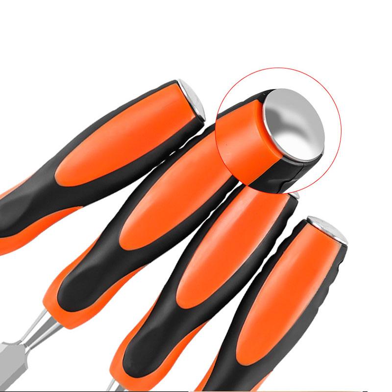 4 шт./набор для резьбы по дереву, профессиональный инструмент из хром-виниловой стали, стамеска, ударный наконечник, резьба по дереву, ручной инструмент «сделай сам»