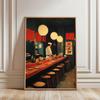 Retro Japanese Sushi Bar Poster Kitchen Food Posters and Picture Canvas Print Painting Dining Room Wall Decor Home Mural Cuadros
