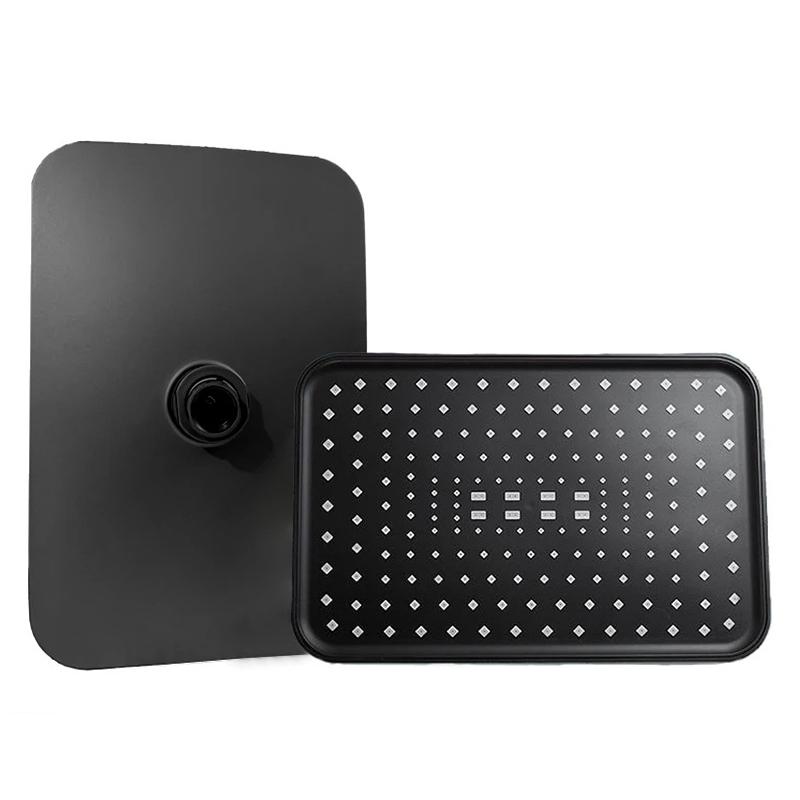 Rainfall Shower Head Big Panel Large Flow Supercharge Ceiling Mounted Shower head 360 Rotation High Pressure ABS Bathroom Faucet