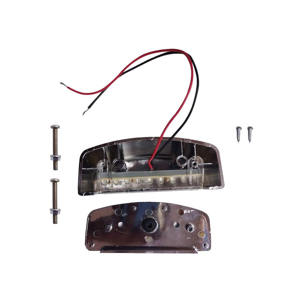 APSMOTIV Светодиодный хромированный фонарь подсветки номерного знака 10-30 В для грузовиков, тракторов, грузовых автомобилей, автобусов и различных транспортных средств