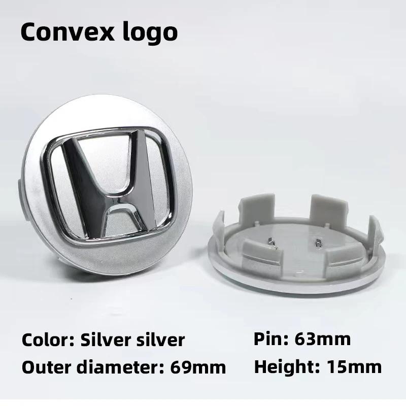 4Pcs Car Logo Wheel Hub Center Caps Decoration Accessories For Honda Fit Jazz GK5 Civic Type-R CRV Pilot Accord Insight Spirior