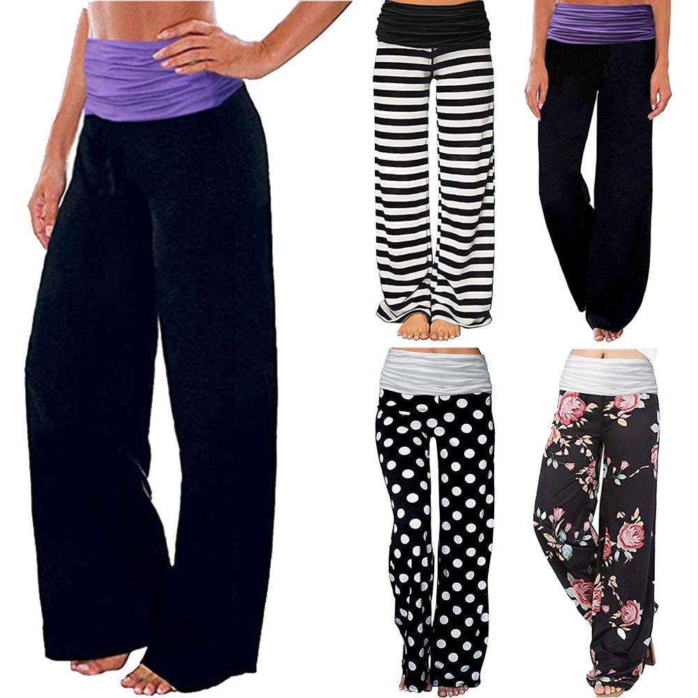 New European and American Women's Milk Silk Wide-Leg Yoga Sports Pants