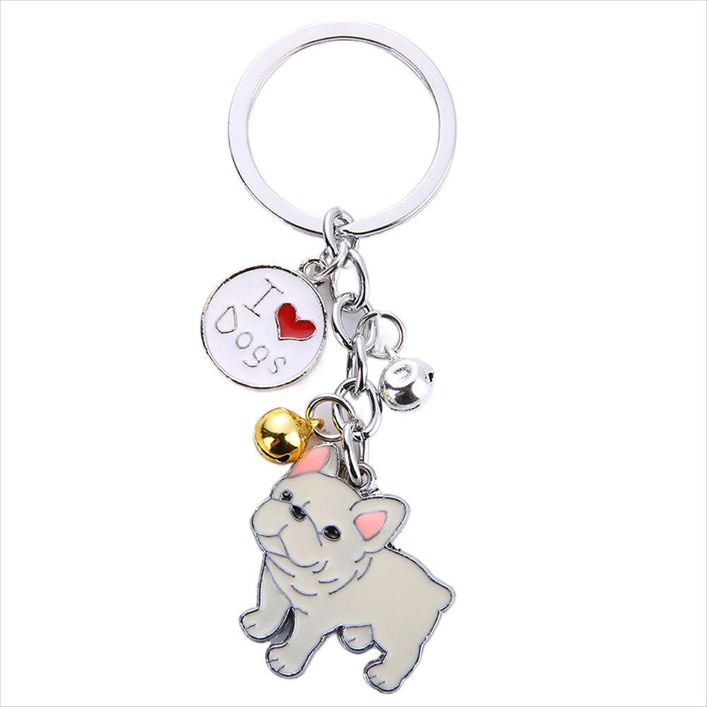 Enamel Golden Retriever Maltese Animal Bell Pet Keyring Pet Keychain Dog Keychain Dog Pendant