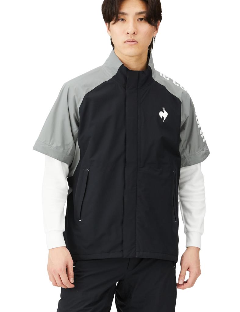 Le Coq Sportif Гольф Stretch Forcer Дождевик Топ и Съемное Хранилище Вода BK00 Размер LL Комплект, Низ, Рукава, Вентиляция, Чехол, Водостойкий,