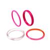 4Pcs/Set Multicolor Resin Bracelet Semi Transparent Punk Bracelet Set Acrylic Cuff  for Teenagers
