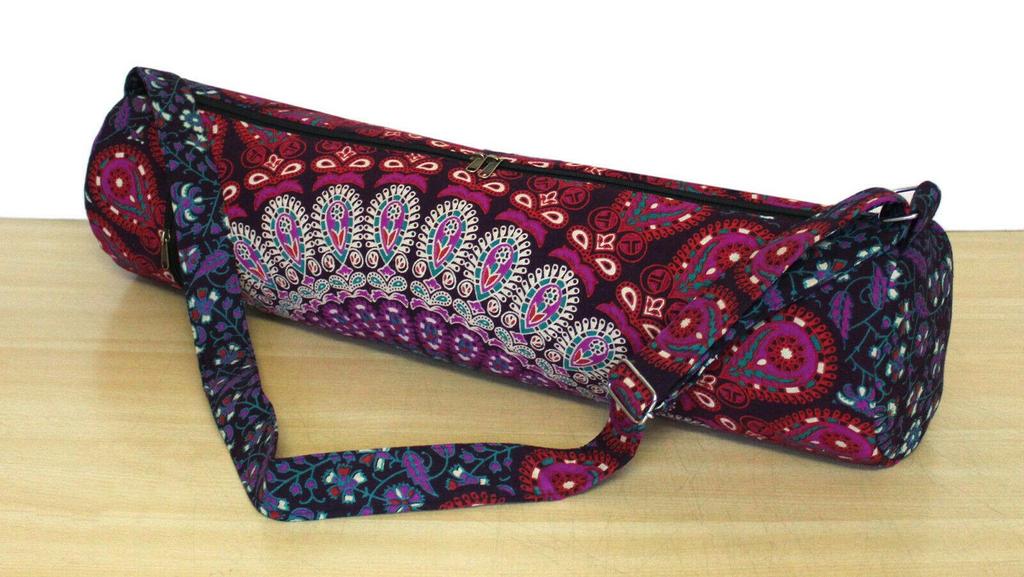 Cotton Fabric Yoga Mat Bag, Handmade Sport Gym Bag, Carrier Bag, Pilates Bag, Fitness Bag, Excercise Bag