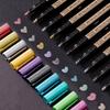 10pcs Metallic Marker Pens - Ideal For Rock Painting, Black Paper & Card Crafting, Assorted Random Colors