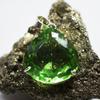 Сертифицированный кулон с зеленым топазом 110,20 карата из стерлингового серебра 925 пробы, грушевидный, драгоценные камни, натуральный my-342-k