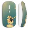 Wireless Mouse - MANIACASE - Yellow Flowers - USB Wifi - Compatible Mac and PC - Yellow Color