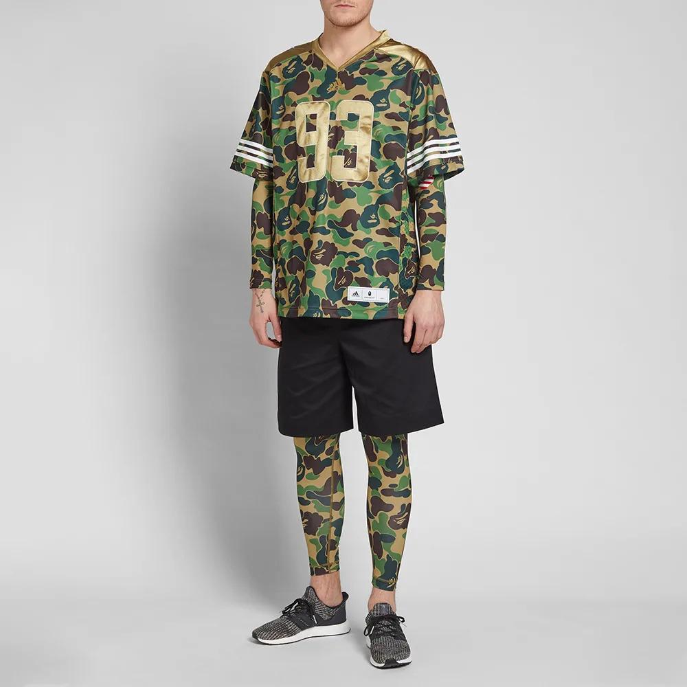BAPE x adidas SB Jersey Green Мужские топы DW9285