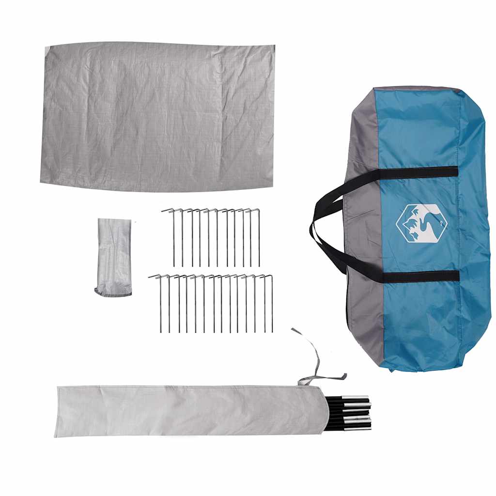 Family Tent for 6 Persons Blue Waterproof
