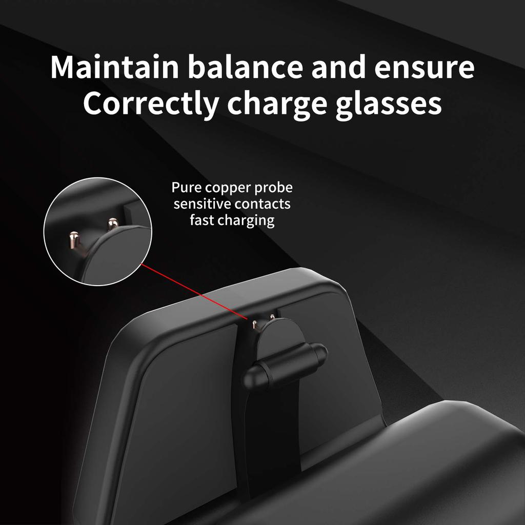 For R Ban Meta AI Glasses Charger Base Lightweight Glasses Charging Stand Anti-Slip AI Glasses Charge Station for Outdoor Travel