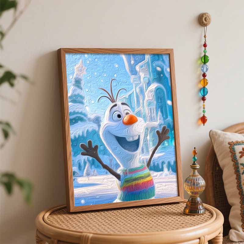 Disney Frozen Olaf oil painting art set handmade diy gift home decoration