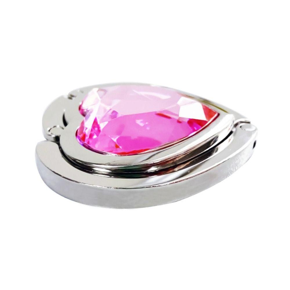 Portable Purse Hanger Heart Shape Hanging Hooks Trendy Handbag Hook Office Workers