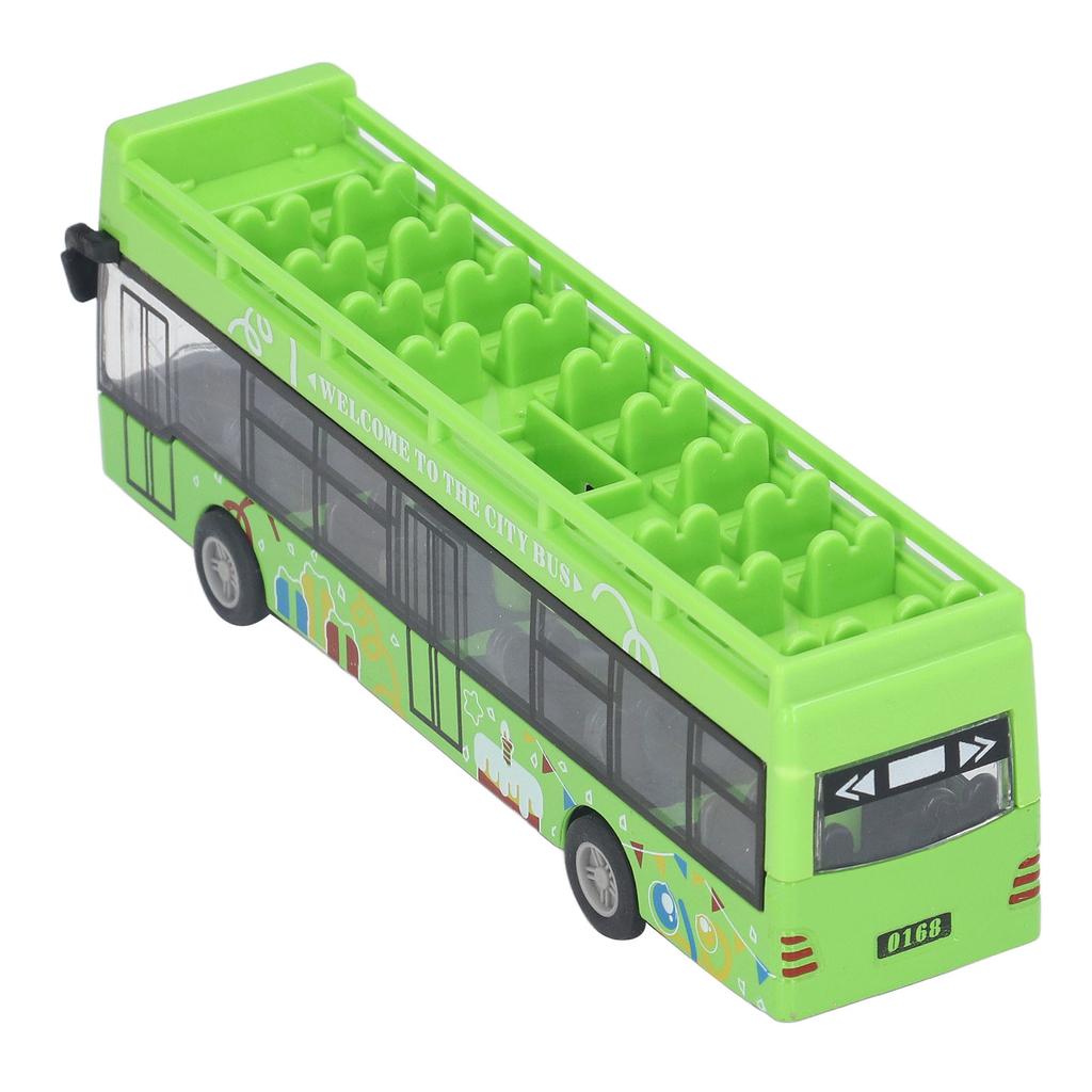 Children Alloy Convertible Bus Model High Simulation Exquisite Appearance Metal Pull Back Bus Toy