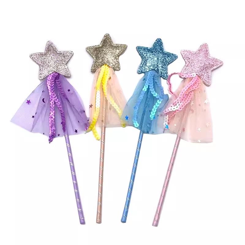 Beautiful Angel Fairy Wand with Star for Children's Birthday Photography and Performances