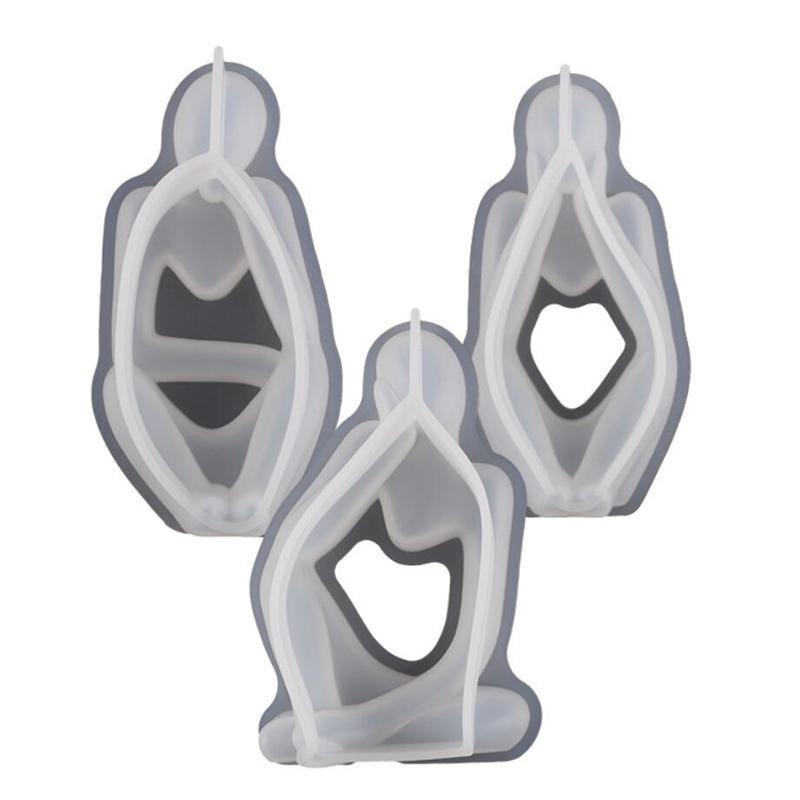 3 стиля абстрактные силиконовые формы в форме мыслителя для изготовления бетонных изделий из смолы своими руками