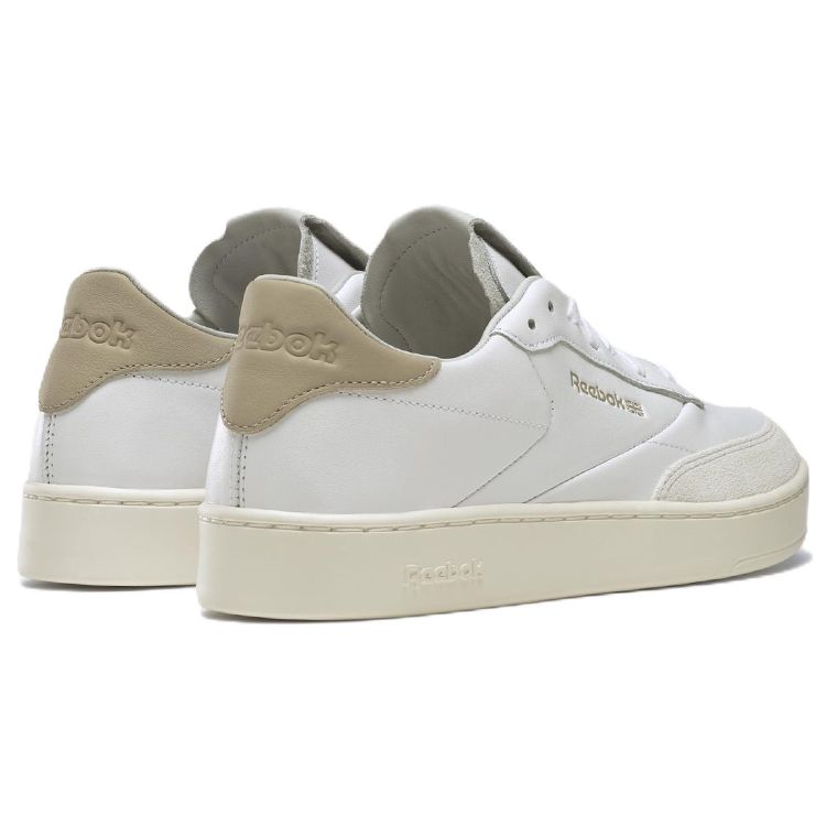 Reebok Кроссовки Club C Series Удобные Низкие Кроссовки Унисекс Белые Коричневые GY9665