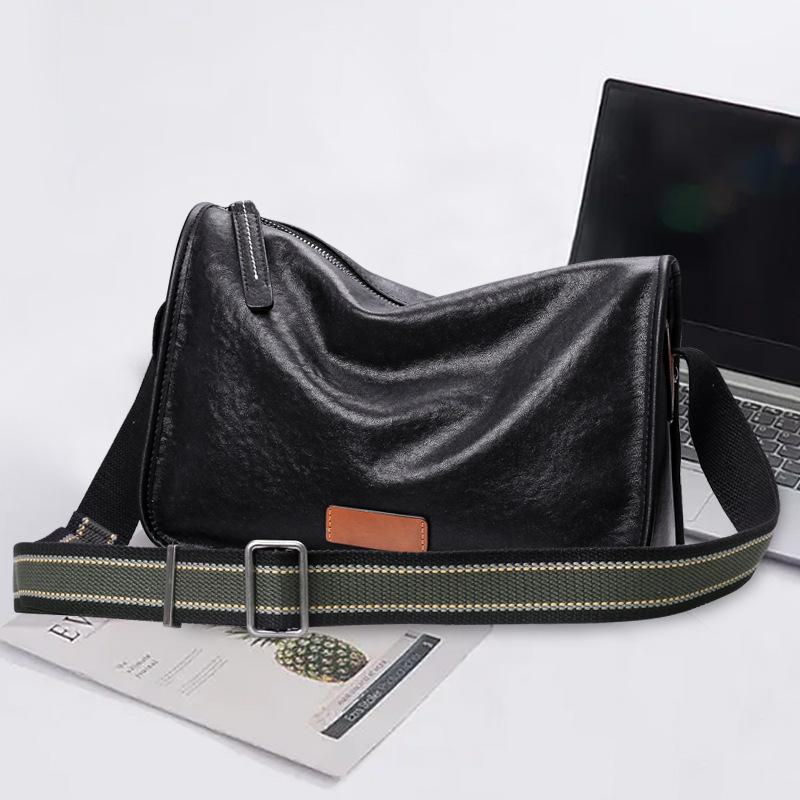 Мужская повседневная сумка-мессенджер из натуральной кожи — модная, первый слой коровьей кожи, небольшая, в стиле для поездок на работу