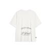 Li Ning Wade Series Letter Print Antibacterial Loose Short Sleeve T-Shirt Unisex T-Shirts Off-White AHST525-2