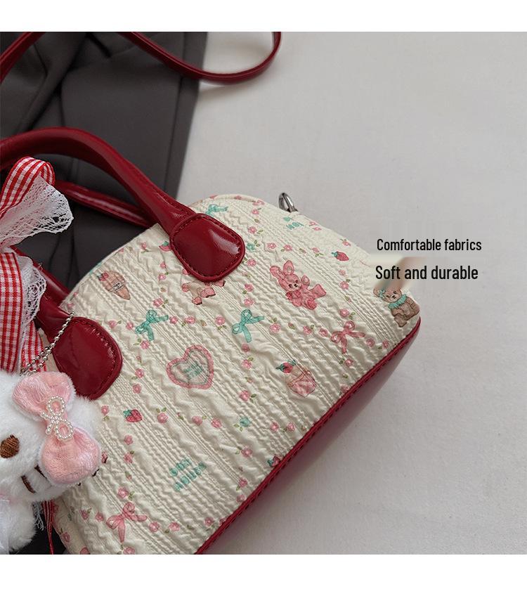 Корейская милая клетчатая сумка с бантом - Универсальная сумка через плечо и кроссбоди на осень/зиму 2025