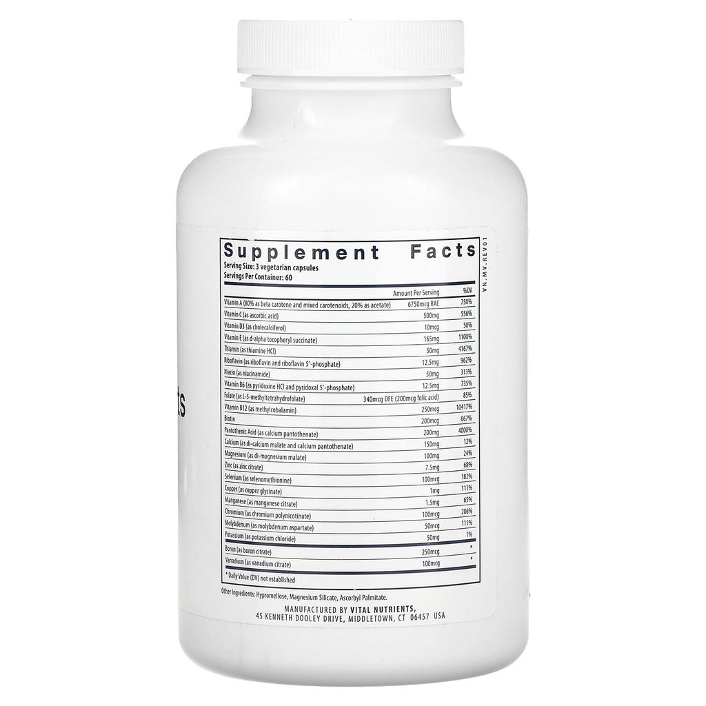 Comprehensive Nutrition (Iron & Iodine Free), 180 Veggie Capsules