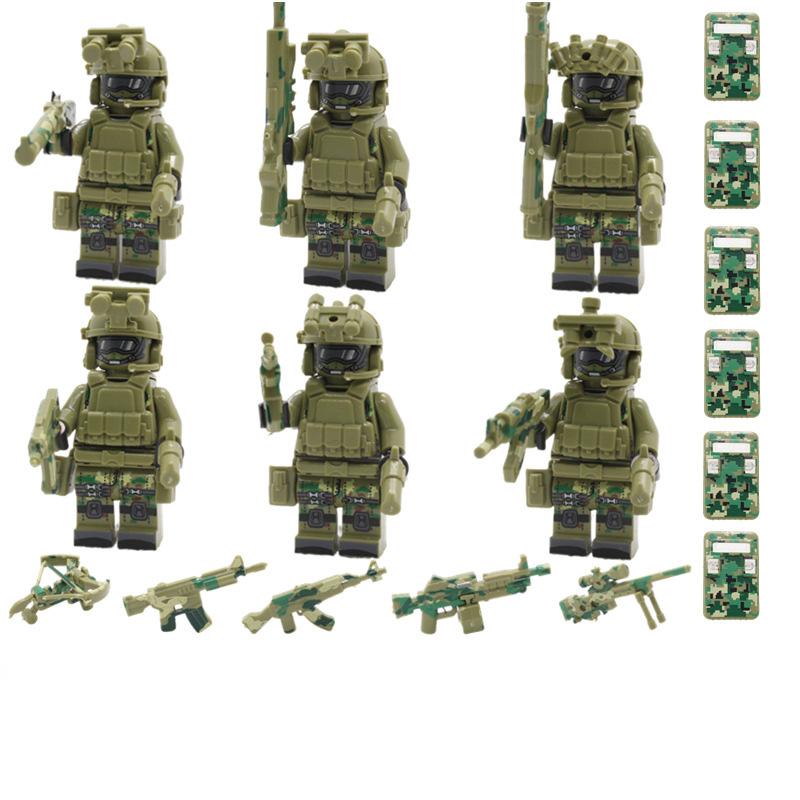 SWAT Ghost Humanoid Dolls, Commando Special Forces Army Soldier Mini Figures Police Weapon Building Bricks Toys, Детские игрушки, Персонаж мультфильма