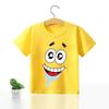 SpongeBob SquarePants Kids Short Sleeve T Shirts Boy Girl Cotton Expression T-shirt Cartoon Clothes Summer Tee Shirt Tops Gifts