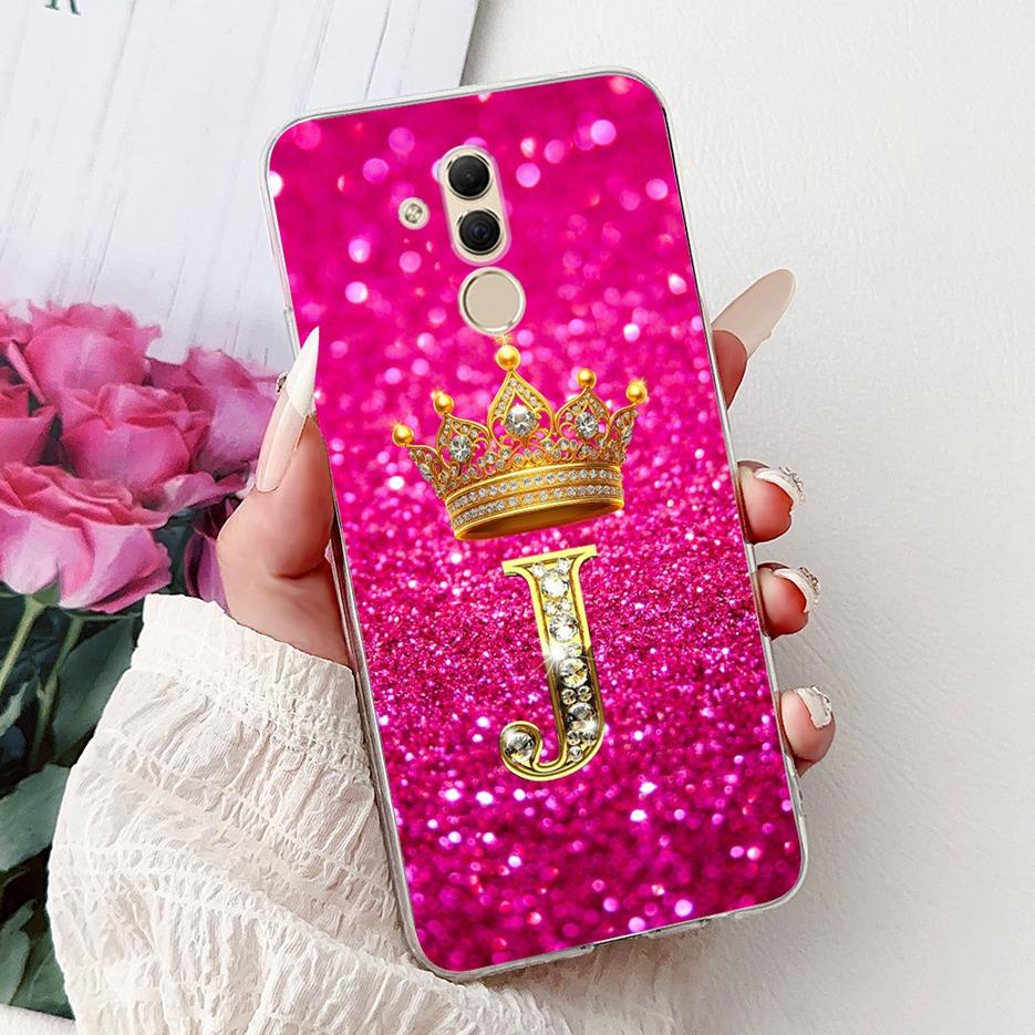 For Huawei Mate 20 Lite Case SNE-AL00 Stylish Crown Letters Cover Soft Slim Phone Case For Huawei Mate 20 Pro Mate20 Lite Fundas