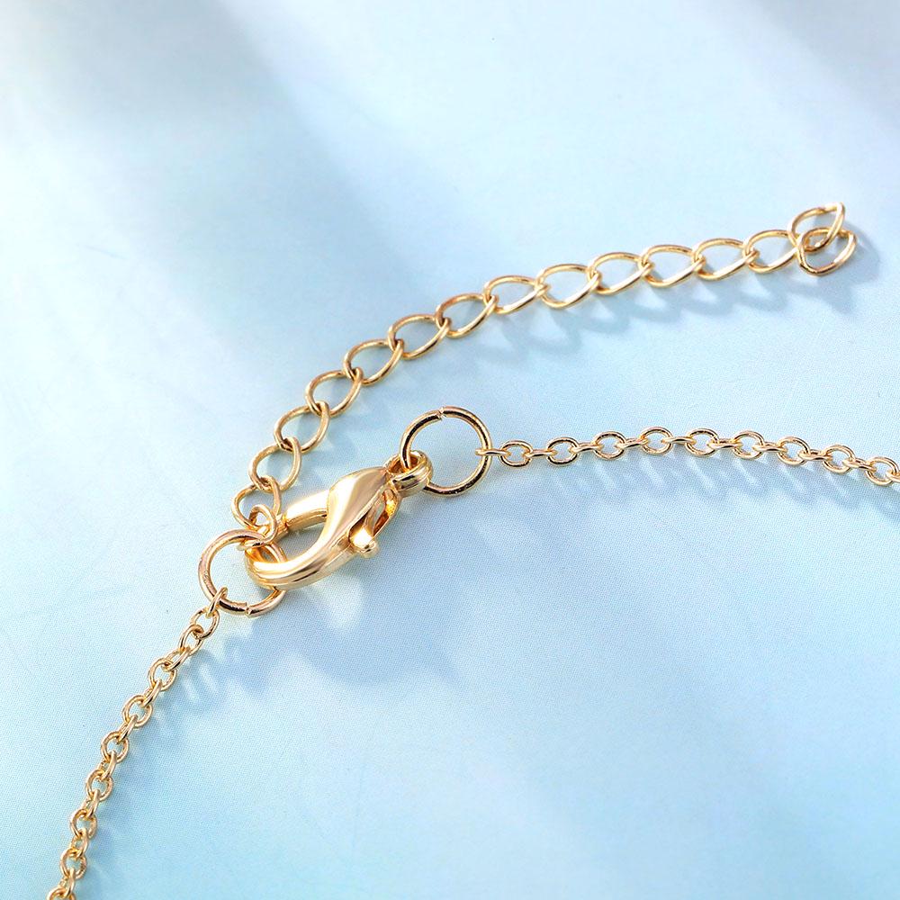 Summer Beach Golden Round Bead Foot Chain Simple Temperament Heart-shaped Anklet Multi-layer Thin Chain Woman