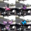 Elegant Purple Rose Butterfly Car Rearview Mirror Accessory Christmas Tree Decoration Hanging Ornament