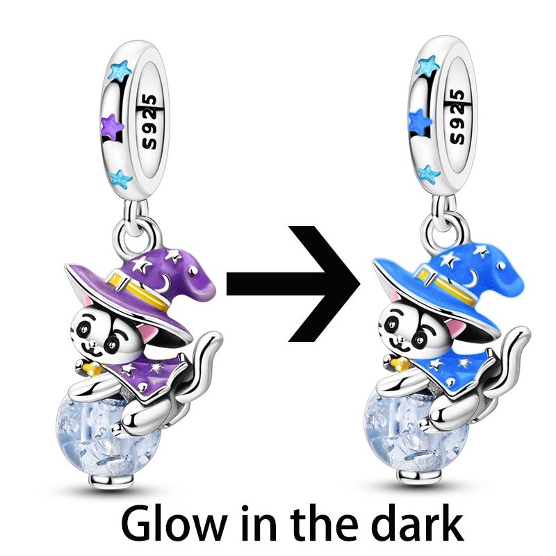 Медные Шармы-Подвески Феи-Бабочки, Бусины с Отпечатком Лапы Кошки, Подходят для Оригинального Изготовления Браслетов, Модная Бижутерия