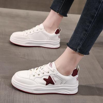 Женские модные кроссовки из натуральной кожи белого цвета, на плоской подошве, брендовые, для молодых леди, мягкие, удобные