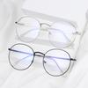 Computer Portable Round Eye Protection Ultra Light Frame Anti-Blue Light Eyeglasses Metal Glasses